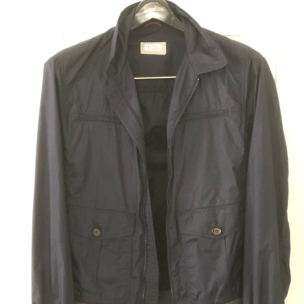 Brunello cucinelli nylon bomber jacket